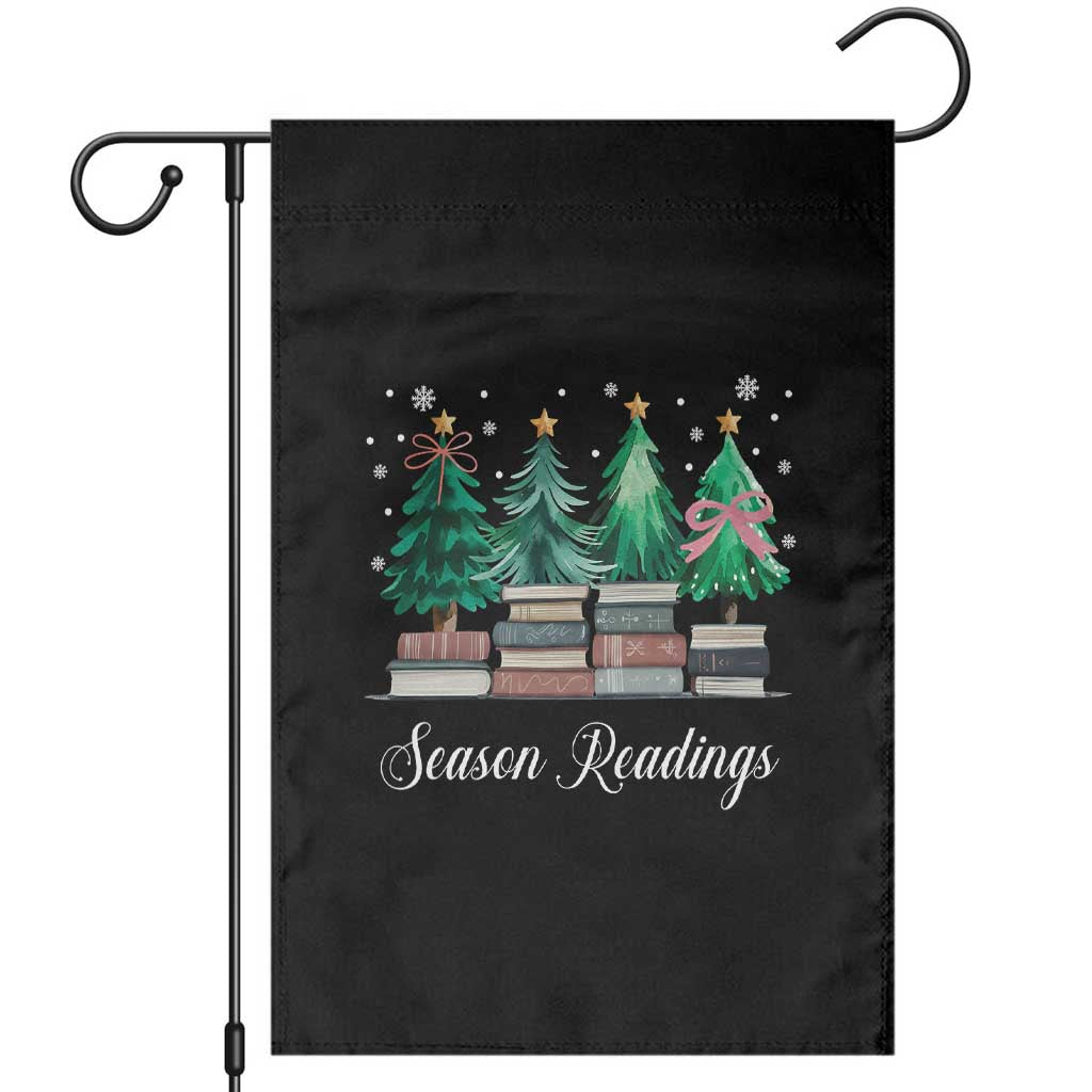 Funny Christmas Book Garden Flag Season Readings Xmas Tree Bookworm Teacher Librarian TS11 Black Print Your Wear