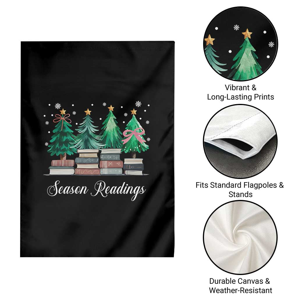 Funny Christmas Book Garden Flag Season Readings Xmas Tree Bookworm Teacher Librarian TS11 Print Your Wear