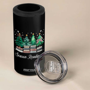 Funny Christmas Book 4 in 1 Can Cooler Tumbler Season Readings Xmas Tree Bookworm Teacher Librarian TS11 Print Your Wear