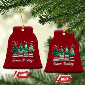 Funny Christmas Book Ceramic Ornament Season Readings Xmas Tree Bookworm Teacher Librarian TS11 Print Your Wear