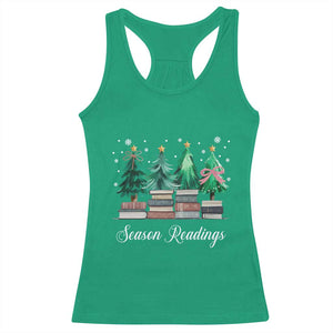 Funny Christmas Book Racerback Tank Top Season Readings Xmas Tree Bookworm Teacher Librarian TS11 Irish Green Print Your Wear