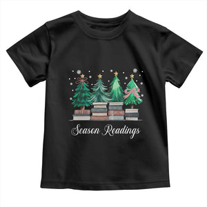 Funny Christmas Book Toddler T Shirt Season Readings Xmas Tree Bookworm Teacher Librarian TS11 Black Print Your Wear