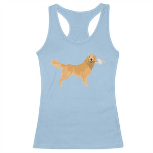 Funny Golden Retriever Dog New Year 2025 Fireworks Racerback Tank Top TS11 Light Blue Print Your Wear
