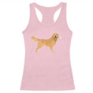 Funny Golden Retriever Dog New Year 2025 Fireworks Racerback Tank Top TS11 Light Pink Print Your Wear