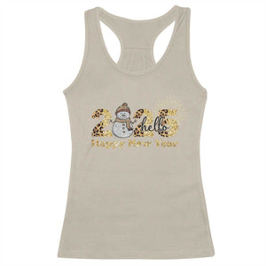 Hello 2025 Happy New Year Racerback Tank Top Fireworks Snowman TS11 Sand Print Your Wear