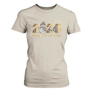 Hello 2025 Happy New Year T Shirt For Women Fireworks Snowman TS11 Sand Print Your Wear