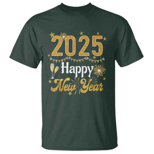 Happy New Year 2025 T Shirt New Year's Eve Party Family Matching TS11 Dark Forest Green Print Your Wear