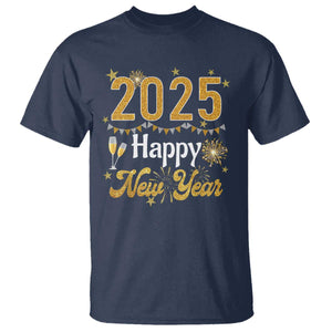 Happy New Year 2025 T Shirt New Year's Eve Party Family Matching TS11 Navy Print Your Wear