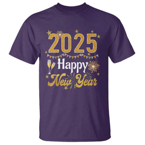 Happy New Year 2025 T Shirt New Year's Eve Party Family Matching TS11 Purple Print Your Wear