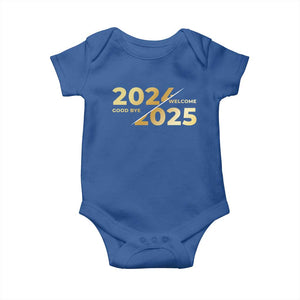 Happy New Year 2025 Goodbye 2024 Welcome 2025 Baby Onesie TS11 Royal Blue Print Your Wear