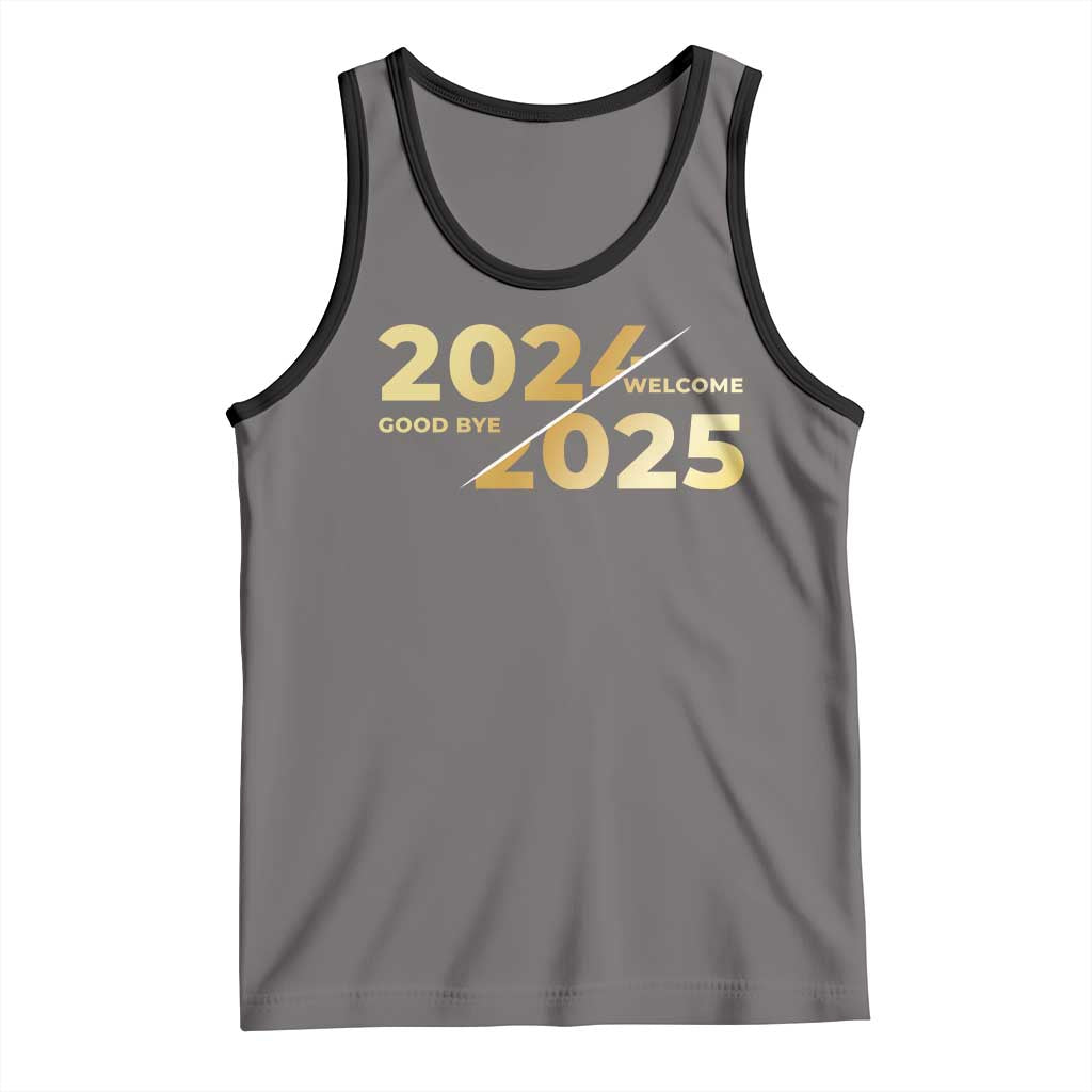 Happy New Year 2025 Goodbye 2024 Welcome 2025 Tank Top TS11 Deep Heather Black Print Your Wear
