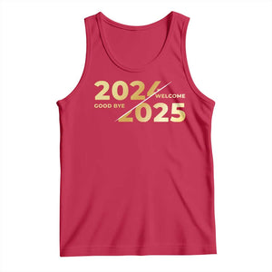 Happy New Year 2025 Goodbye 2024 Welcome 2025 Tank Top TS11 Red Print Your Wear