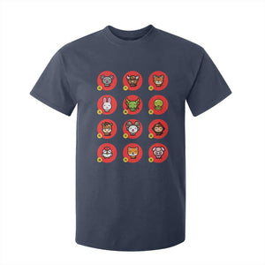 Funny Chinese New Year Zodiac Animals T Shirt For Kid TS11 Navy Print Your Wear
