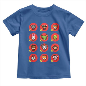Funny Chinese New Year Zodiac Animals Toddler T Shirt TS11 Royal Blue Print Your Wear