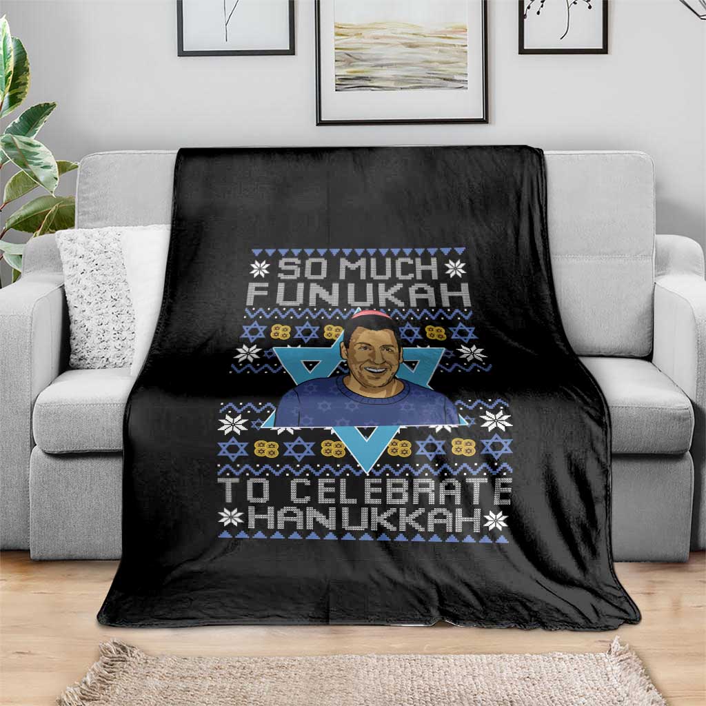 Funny So Much Funukah To Celebrate Hanukkah Sandler Throw Blanket TS11 Print Your Wear
