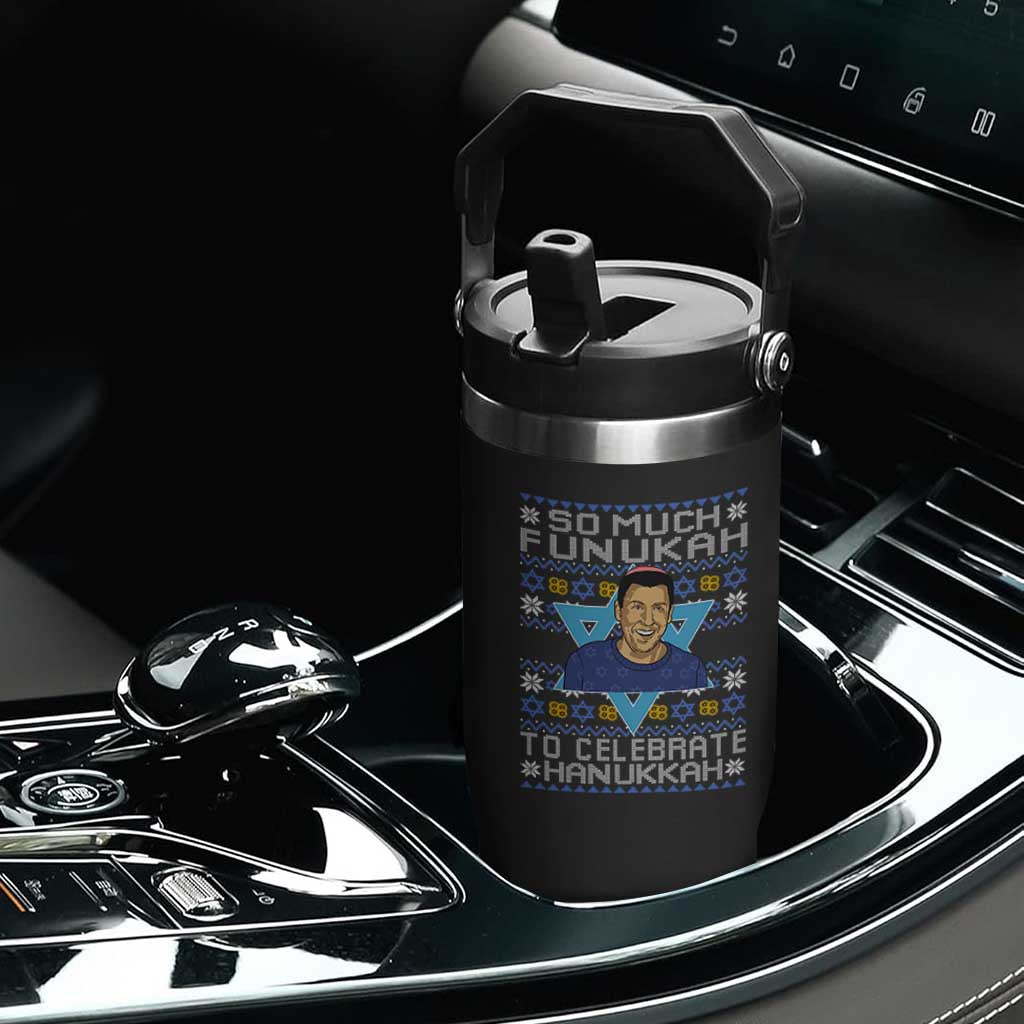 Funny So Much Funukah To Celebrate Hanukkah Sandler Flip Straw Tumbler TS11 Print Your Wear