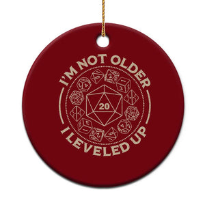 Funny RPG Gamer I'm Not Older I Leveled Up Ceramic Ornament Vintage D20 Tabletop Dice TS11 1pc Red Print Your Wear