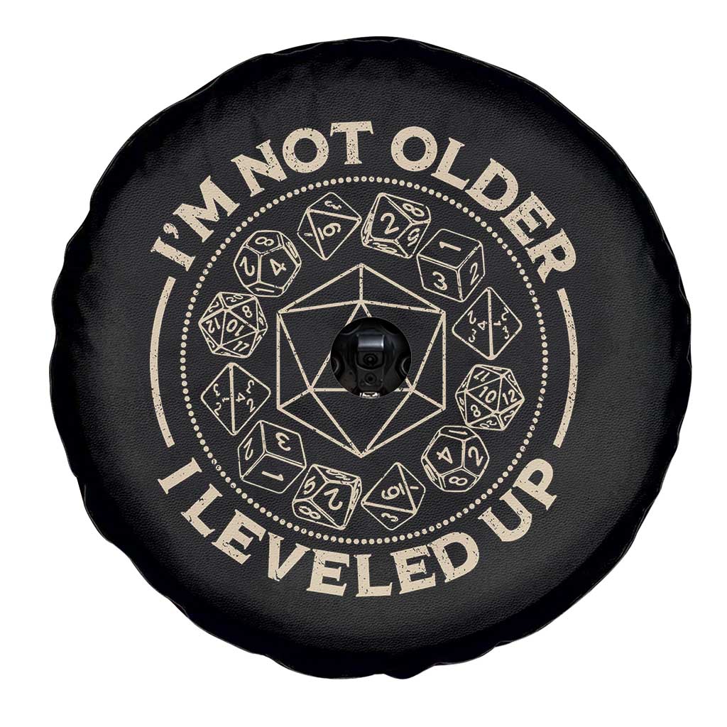 Funny RPG Gamer I'm Not Older I Leveled Up Spare Tire Cover Vintage D20 Tabletop Dice TS11 Print Your Wear