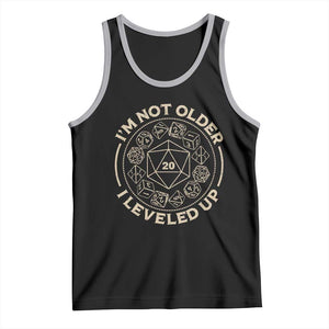 Funny RPG Gamer I'm Not Older I Leveled Up Tank Top Vintage D20 Tabletop Dice TS11 Black Athletic Heather Print Your Wear