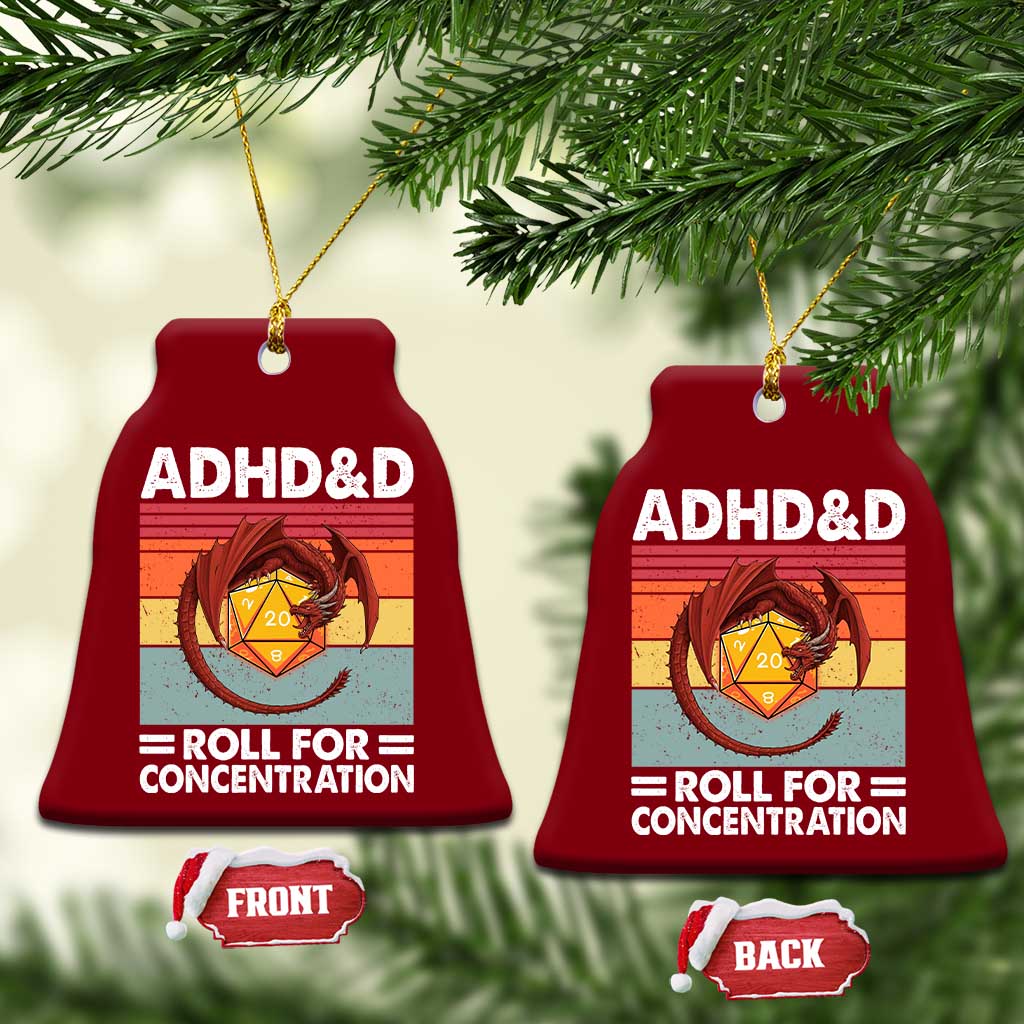 ADHD&D Roll For Concentration Ceramic Ornament Funny RPG Gamer D20 Tabletop Dice TS11 Print Your Wear