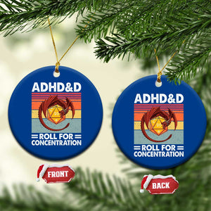 ADHD&D Roll For Concentration Ceramic Ornament Funny RPG Gamer D20 Tabletop Dice TS11 1pc Blue Print Your Wear