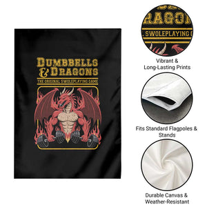 Funny RPG Workout Gym Nerd Garden Flag Dumbbells And Dragons The Original Swoleplaying Game TS11 Print Your Wear