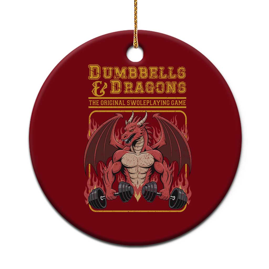 Funny RPG Workout Gym Nerd Ceramic Ornament Dumbbells And Dragons The Original Swoleplaying Game TS11 1pc Red Print Your Wear