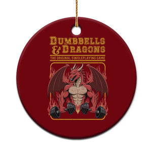 Funny RPG Workout Gym Nerd Ceramic Ornament Dumbbells And Dragons The Original Swoleplaying Game TS11 1pc Red Print Your Wear