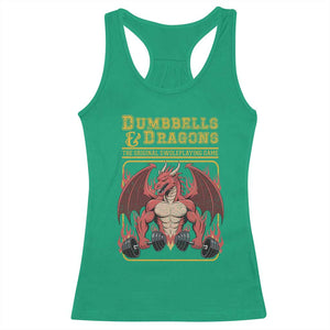 Funny RPG Workout Gym Nerd Racerback Tank Top Dumbbells And Dragons The Original Swoleplaying Game TS11 Irish Green Print Your Wear