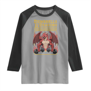 Funny RPG Workout Gym Nerd Raglan Shirt Dumbbells And Dragons The Original Swoleplaying Game TS11 Sport Gray Black Print Your Wear