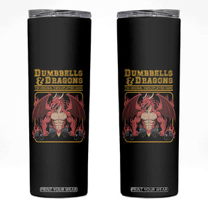 Funny RPG Workout Gym Nerd Skinny Tumbler Dumbbells And Dragons The Original Swoleplaying Game TS11 Black Print Your Wear