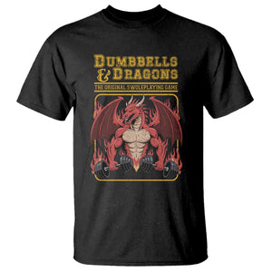Funny RPG Workout Gym Nerd T Shirt Dumbbells And Dragons The Original Swoleplaying Game TS11 Black Print Your Wear