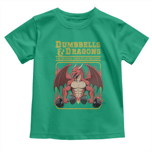 Funny RPG Workout Gym Nerd Toddler T Shirt Dumbbells And Dragons The Original Swoleplaying Game TS11 Irish Green Print Your Wear