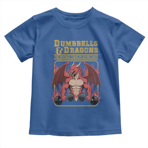 Funny RPG Workout Gym Nerd Toddler T Shirt Dumbbells And Dragons The Original Swoleplaying Game TS11 Royal Blue Print Your Wear