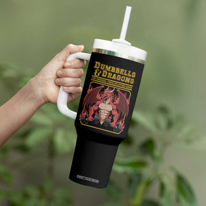 Funny RPG Workout Gym Nerd Tumbler With Handle Dumbbells And Dragons The Original Swoleplaying Game TS11 Print Your Wear