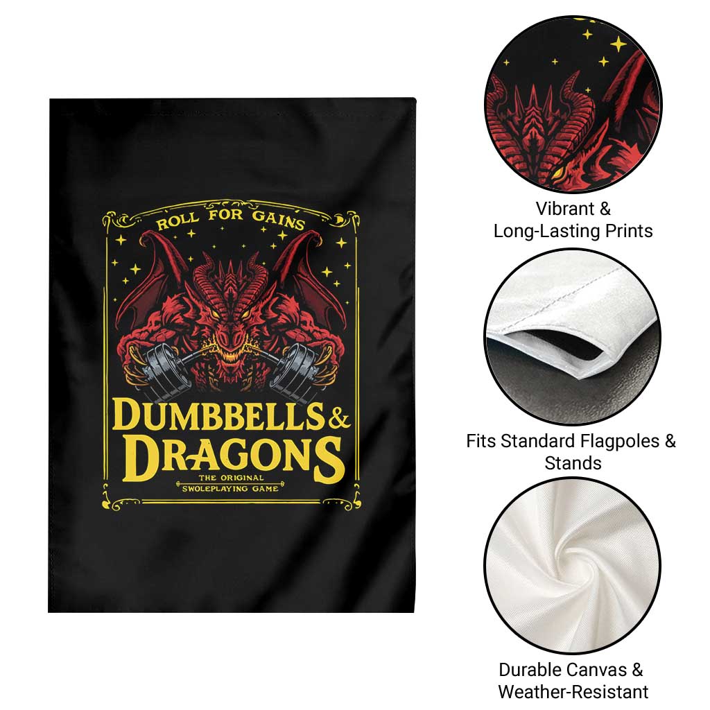 Funny RPG Weightlifting Workout Gym Garden Flag Dumbbells And Dragons The Original Swoleplaying Game TS11 Print Your Wear
