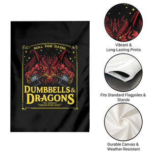 Funny RPG Weightlifting Workout Gym Garden Flag Dumbbells And Dragons The Original Swoleplaying Game TS11 Print Your Wear
