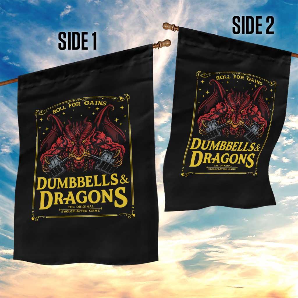 Funny RPG Weightlifting Workout Gym Garden Flag Dumbbells And Dragons The Original Swoleplaying Game TS11 Print Your Wear