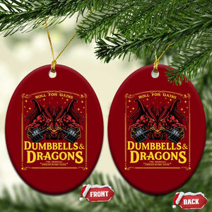 Funny RPG Weightlifting Workout Gym Ceramic Ornament Dumbbells And Dragons The Original Swoleplaying Game TS11 Print Your Wear