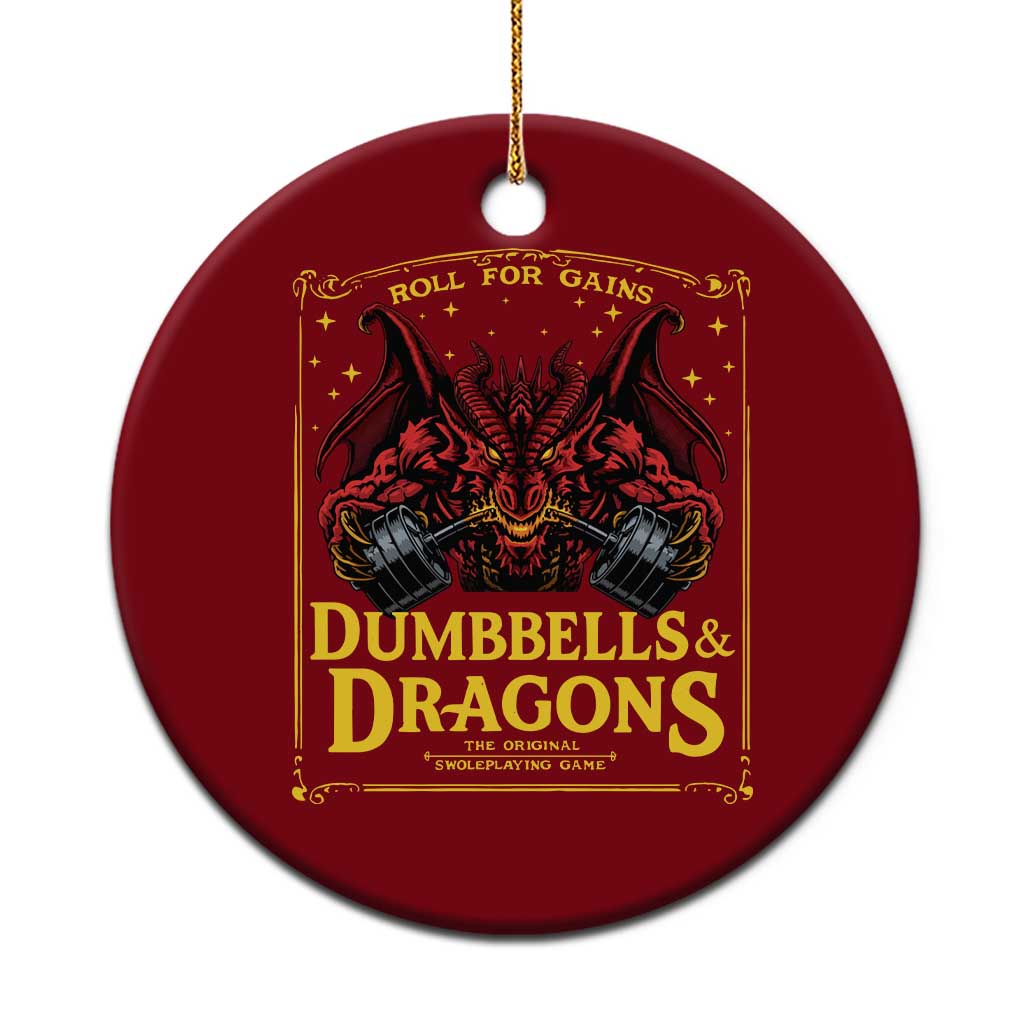 Funny RPG Weightlifting Workout Gym Ceramic Ornament Dumbbells And Dragons The Original Swoleplaying Game TS11 1pc Red Print Your Wear