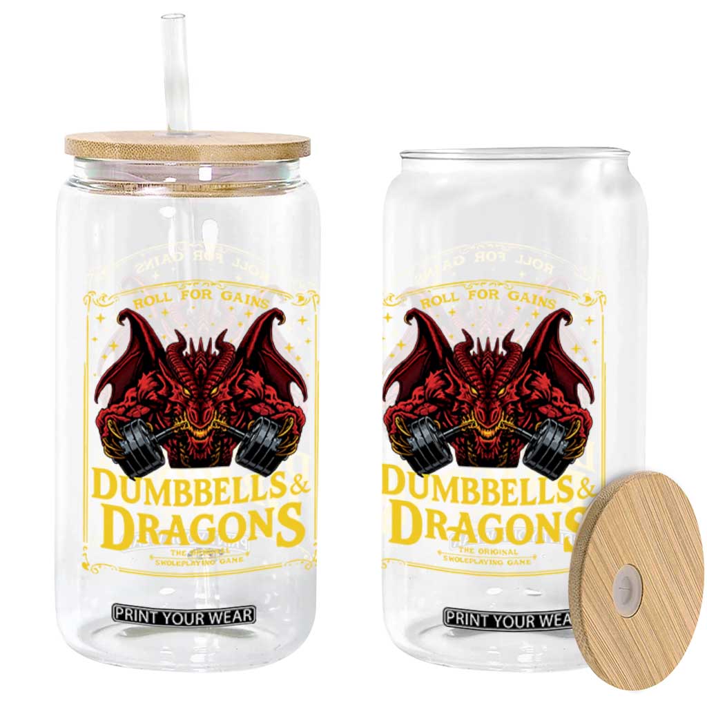Funny RPG Weightlifting Workout Gym Glass Can Dumbbells And Dragons The Original Swoleplaying Game TS11 Print Your Wear