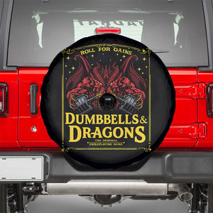 Funny RPG Weightlifting Workout Gym Spare Tire Cover Dumbbells And Dragons The Original Swoleplaying Game TS11 Black Print Your Wear