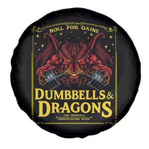 Funny RPG Weightlifting Workout Gym Spare Tire Cover Dumbbells And Dragons The Original Swoleplaying Game TS11 Print Your Wear