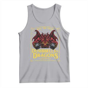 Funny RPG Weightlifting Workout Gym Tank Top Dumbbells And Dragons The Original Swoleplaying Game TS11 Athletic Heather Print Your Wear