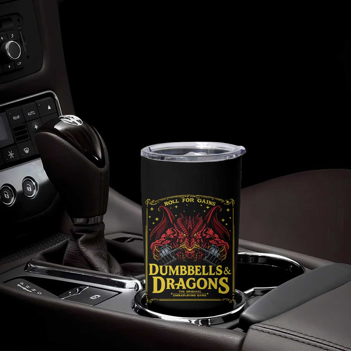 Funny RPG Weightlifting Workout Gym Tumbler Cup Dumbbells And Dragons The Original Swoleplaying Game TS11 Print Your Wear