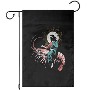 Funny Christian Prawn Garden Flag Retro Jesus Riding A Shrimp Meme TS11 Black Print Your Wear