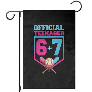 Funny 67 Baseball 13th Birthday Garden Flag Ice Cream Drip 13th Bday Official Teenager TS11 Black Print Your Wear
