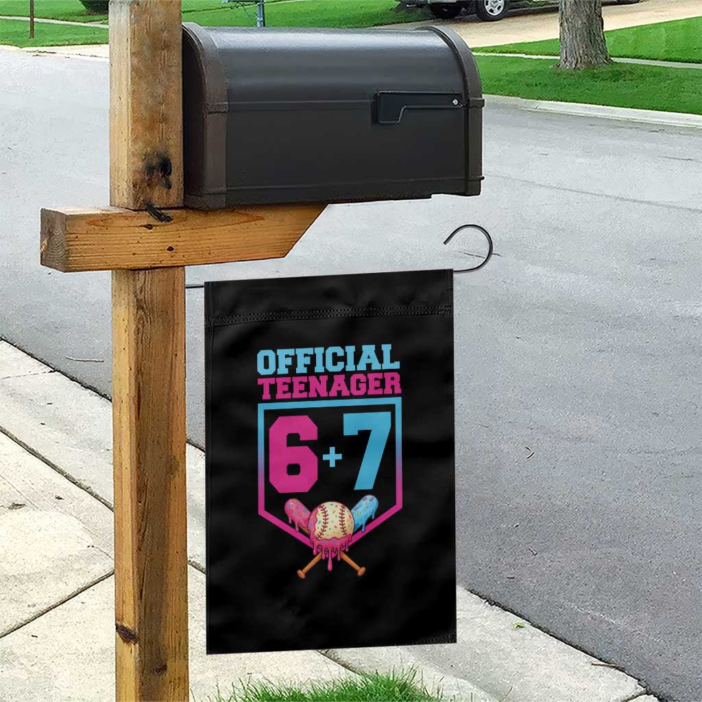 Funny 67 Baseball 13th Birthday Garden Flag Ice Cream Drip 13th Bday Official Teenager TS11 Print Your Wear