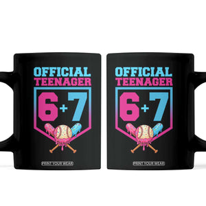 Funny 67 Baseball 13th Birthday Coffee Mug Ice Cream Drip 13th Bday Official Teenager TS11 Black Print Your Wear