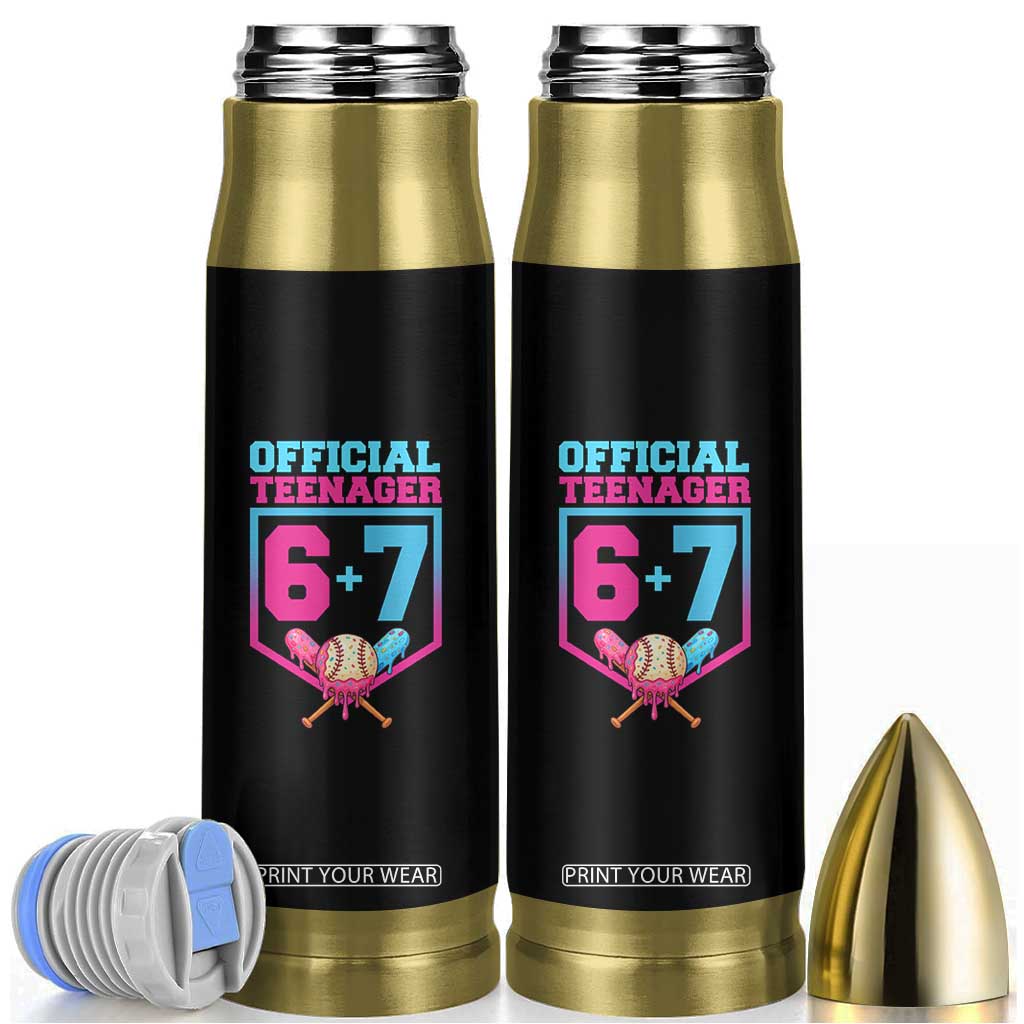 Funny 67 Baseball 13th Birthday Bullet Tumbler Ice Cream Drip 13th Bday Official Teenager TS11 Black Print Your Wear